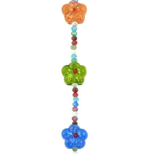 slide 1 of 3, Multicolor Lampwork Glass Flower Beads By Bead Landing, 14mm x 15mm