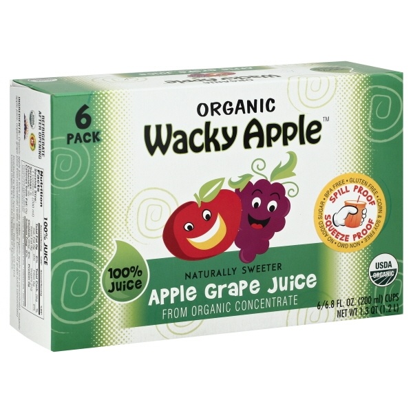 slide 1 of 1, Wacky Apple 100% Juice 6 ea, 6 ct