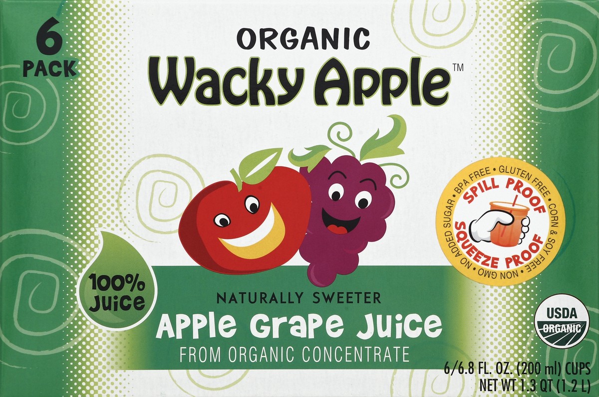 slide 1 of 7, Wacky Apple 100% Juice - 6 ct, 6 ct