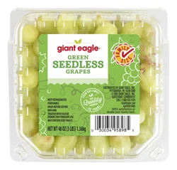 Giant Eagle Green Seedless Grapes, 48oz, Family Size