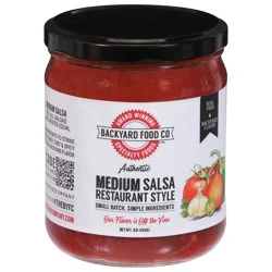 Backyard Food Co Restaurant Style Medium Salsa - 1 lb