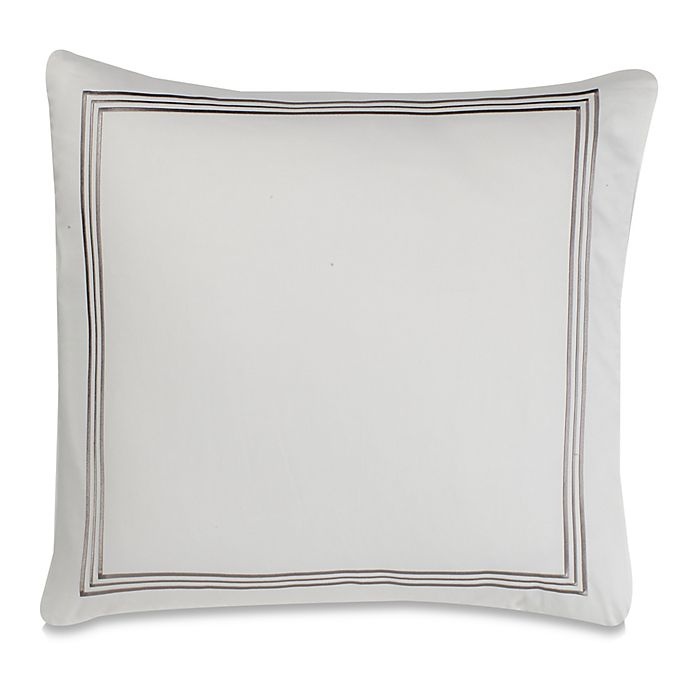 slide 1 of 1, Wamsutta Hotel Triple Baratta Stitch European Pillow Sham - Silver, 1 ct