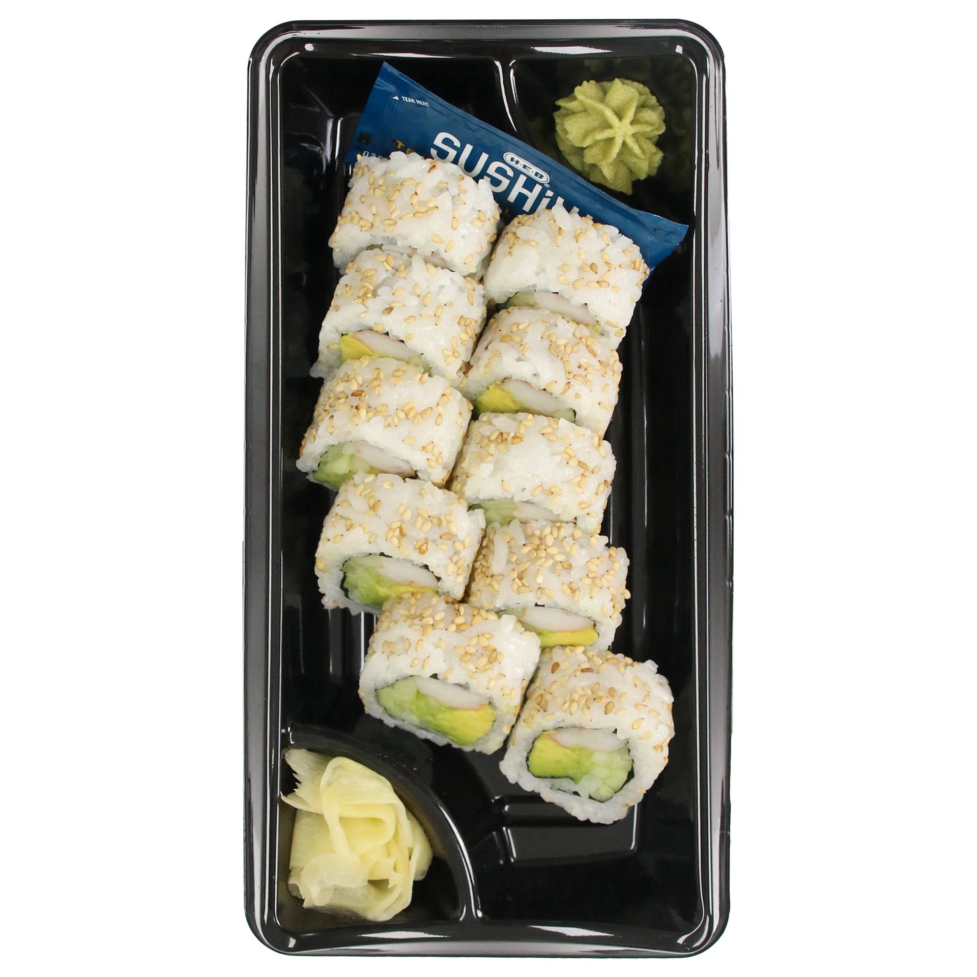 slide 1 of 1, H-E-B Sushiya Small Inside Out California Roll, 6.2 oz