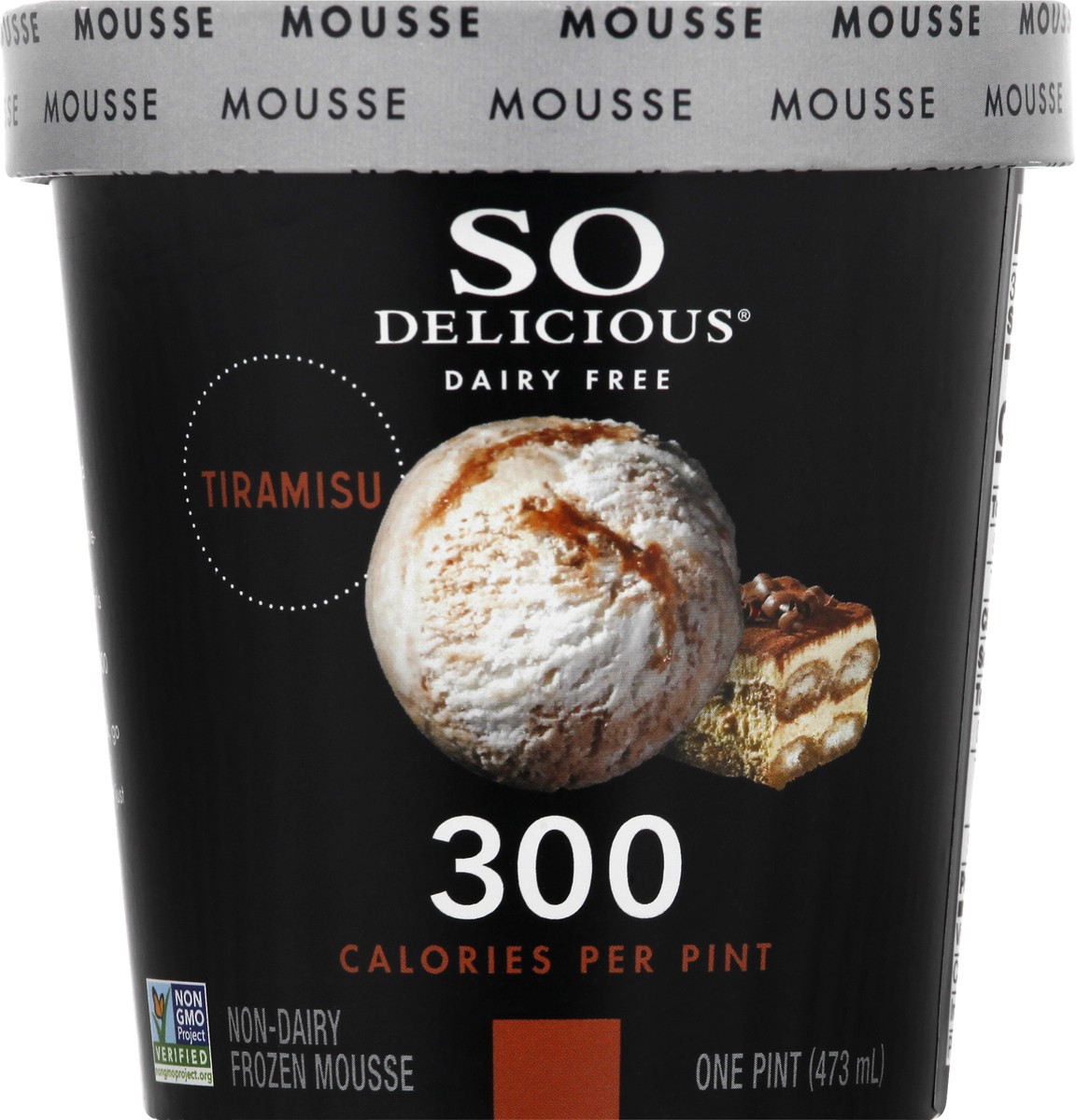 slide 7 of 8, So Delicious Dairy Free Coconut Milk Frozen Mousse, Tiramisu, Vegan, Non-GMO Project Verified, 1 Pint, 16 fl oz