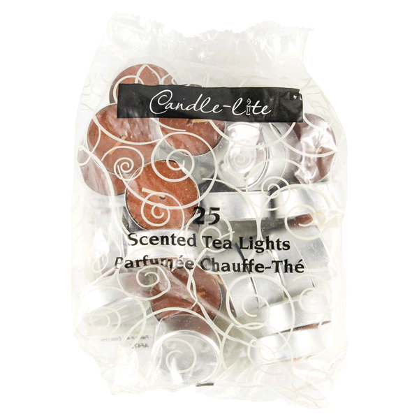 slide 1 of 2, Candle-Lite Everyday Tealights, Cinnamon Pecan Swirl, 25 ct