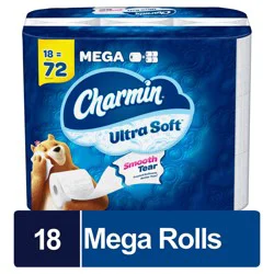Charmin Ultra Soft Mega Roll 18 Count Bath Tissue