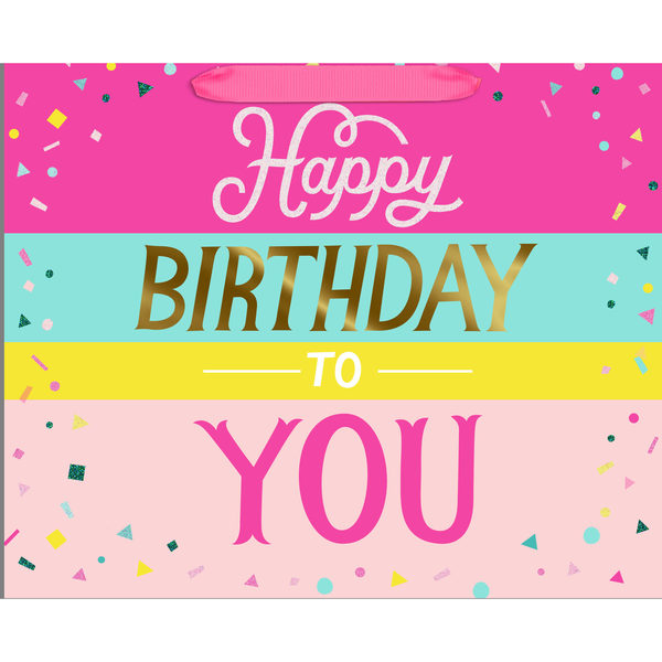 slide 2 of 2, Bag Lg Happy Birthd, 2.5 oz