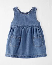 Littleplanet Baby Organic Cotton Chambray Pocket Dress Chambray 24M