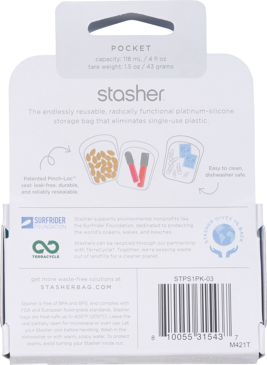 slide 8 of 9, Stasher Pocket Bag 1 ea, 1 ct