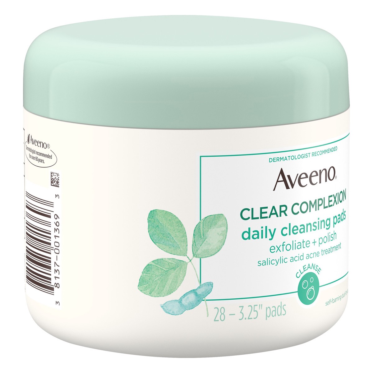 slide 2 of 4, Aveeno Clear Complexion Daily Cleansing Pads Salicylic Acid, 28 ct