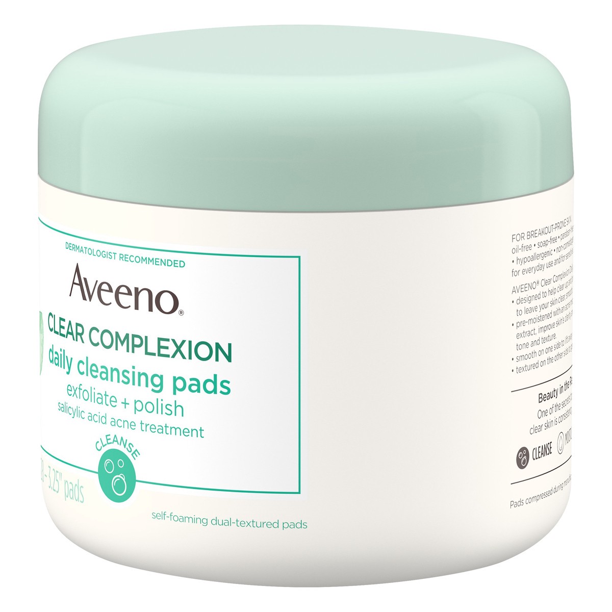 slide 4 of 4, Aveeno Clear Complexion Daily Cleansing Pads Salicylic Acid, 28 ct