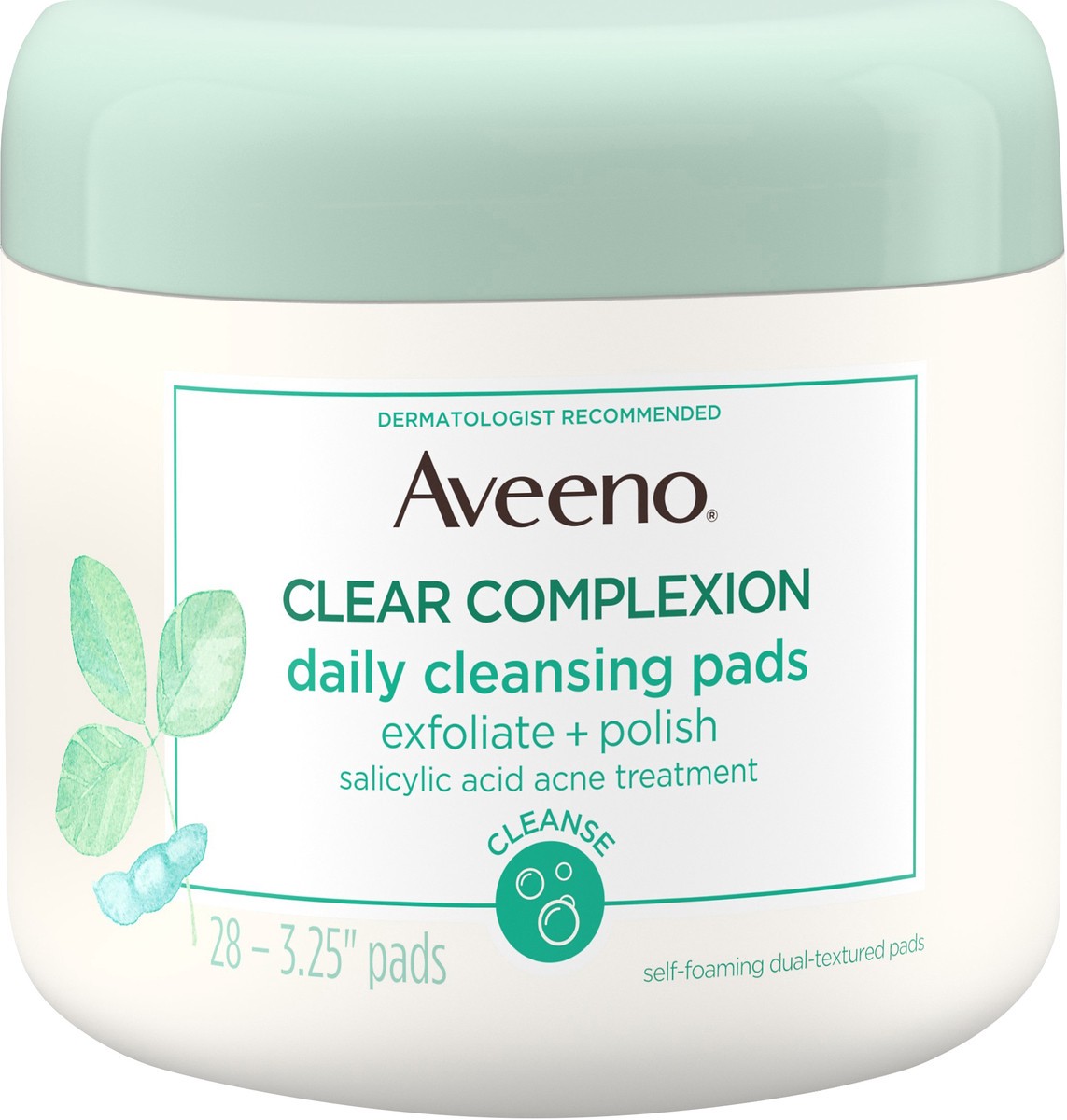 slide 3 of 4, Aveeno Clear Complexion Daily Cleansing Pads Salicylic Acid, 28 ct