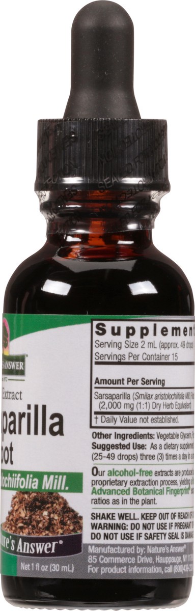 slide 6 of 9, Nature's Answer Fluid Extract 2000 mg Sarsaparilla Root 1 fl oz, 1 fl oz