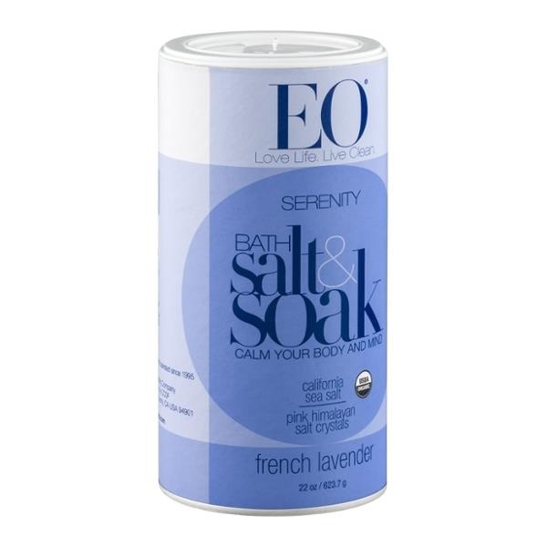 slide 1 of 1, EO Serenity French Lavender Bath Salts, 22.2 oz