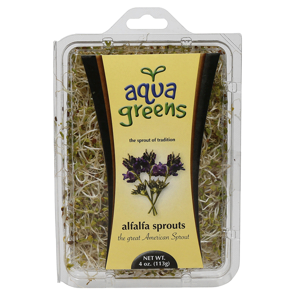 slide 1 of 1, AquaGreens Auqua Greens Alfalfa Sprouts, 4 oz