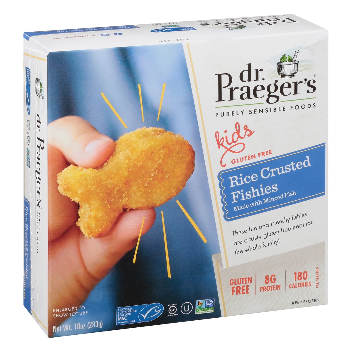 slide 2 of 9, Dr. Praeger's Kids Gluten Free Rice Crusted Fishies 10 oz, 10 oz