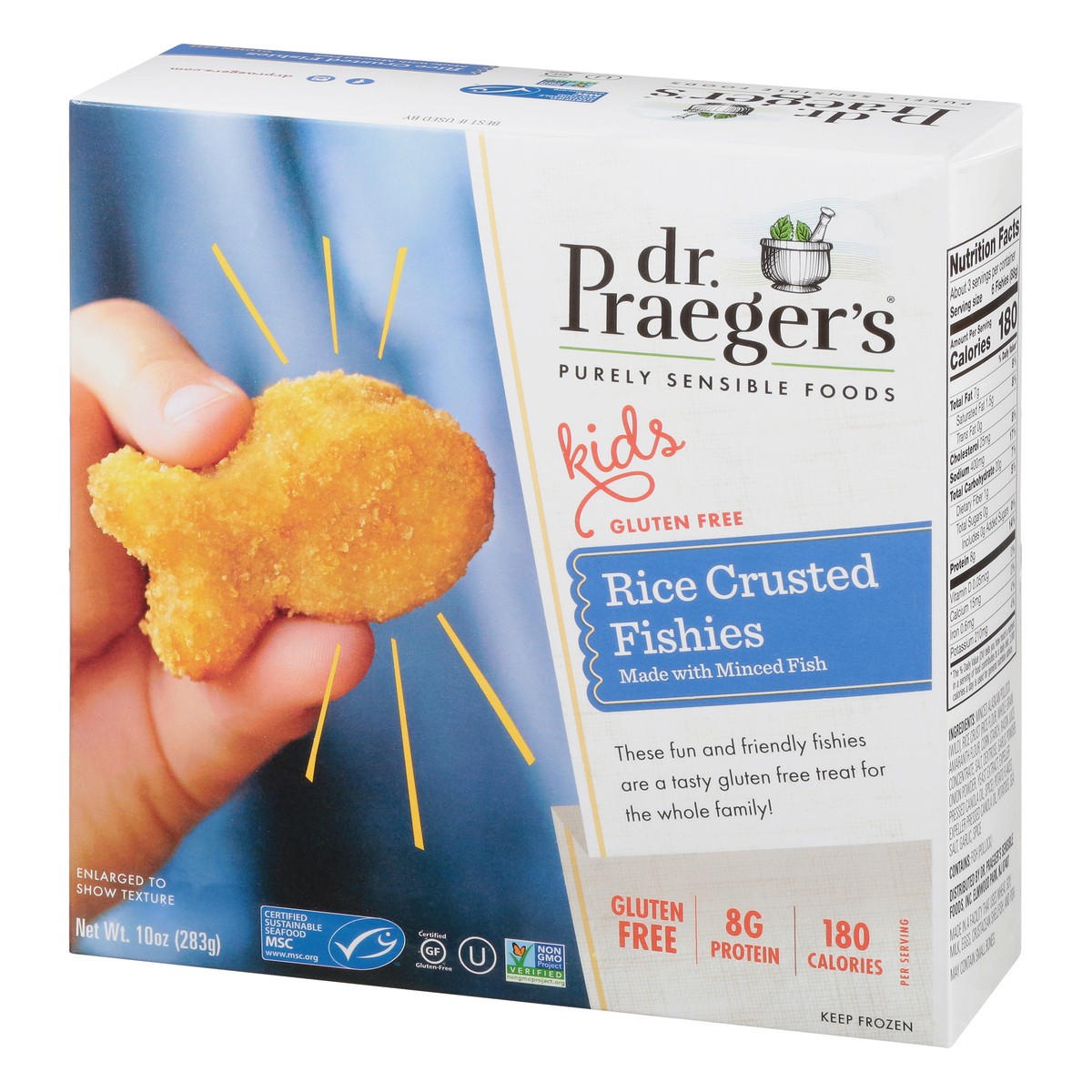 slide 3 of 9, Dr. Praeger's Kids Gluten Free Rice Crusted Fishies 10 oz, 10 oz