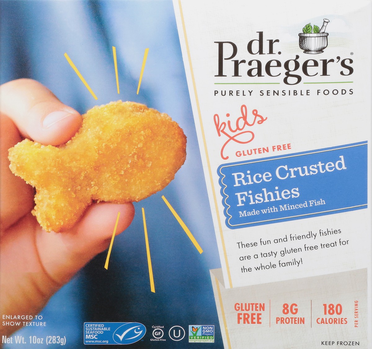 slide 6 of 9, Dr. Praeger's Kids Gluten Free Rice Crusted Fishies 10 oz, 10 oz