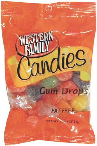 slide 1 of 1, Western Family Gum Drops Peg, 11 oz