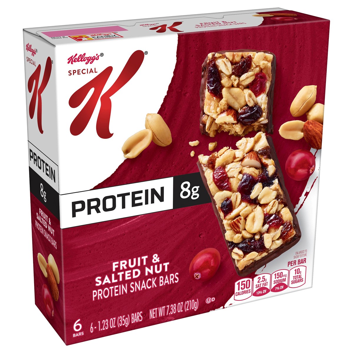 slide 9 of 13, Special K Trail Mix Fruit & Salted Nut Protein Bars, 6 ct; 1.23 oz