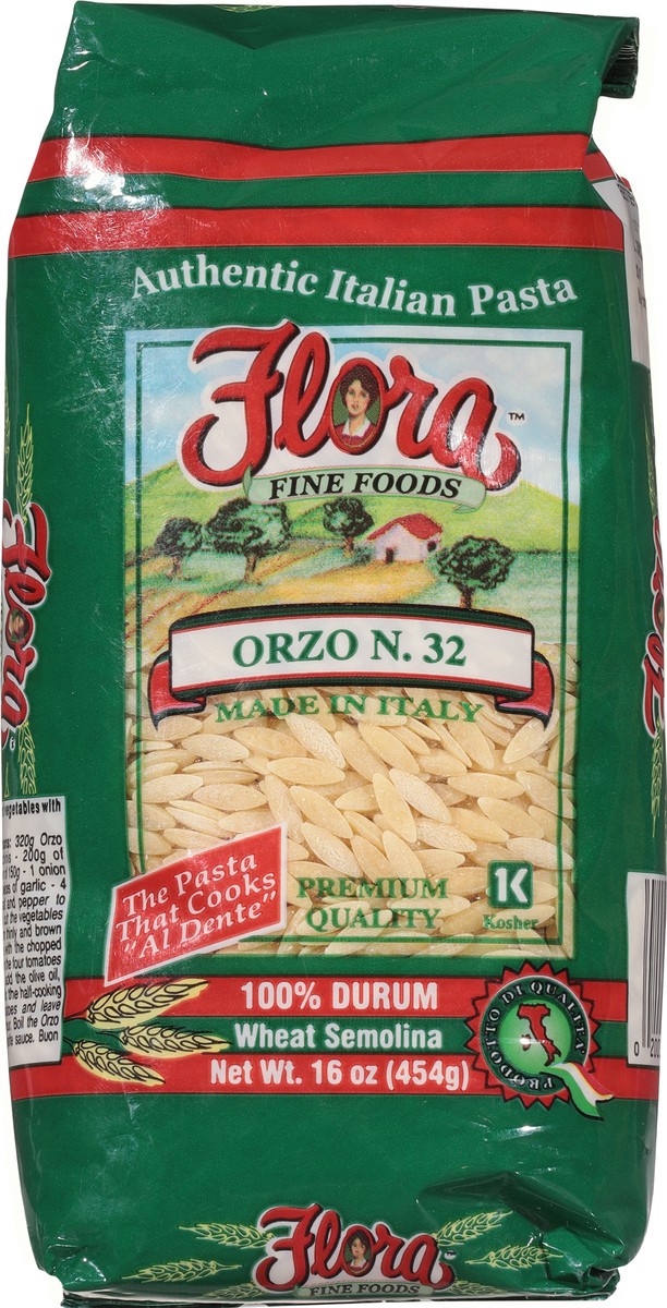 slide 8 of 14, Flora Orzo Pasta, 16 oz