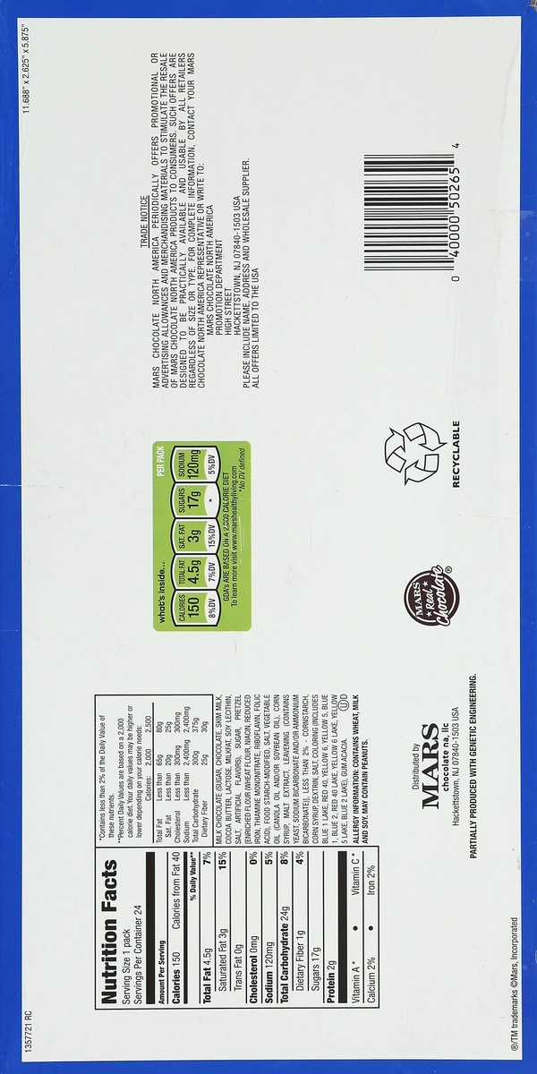 slide 6 of 6, M&M's Chocolate Candies 24 ea, 24 ct