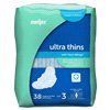 slide 10 of 21, Meijer Ultra Thin Extra Long Super Thin Maxi Pads, 38 ct