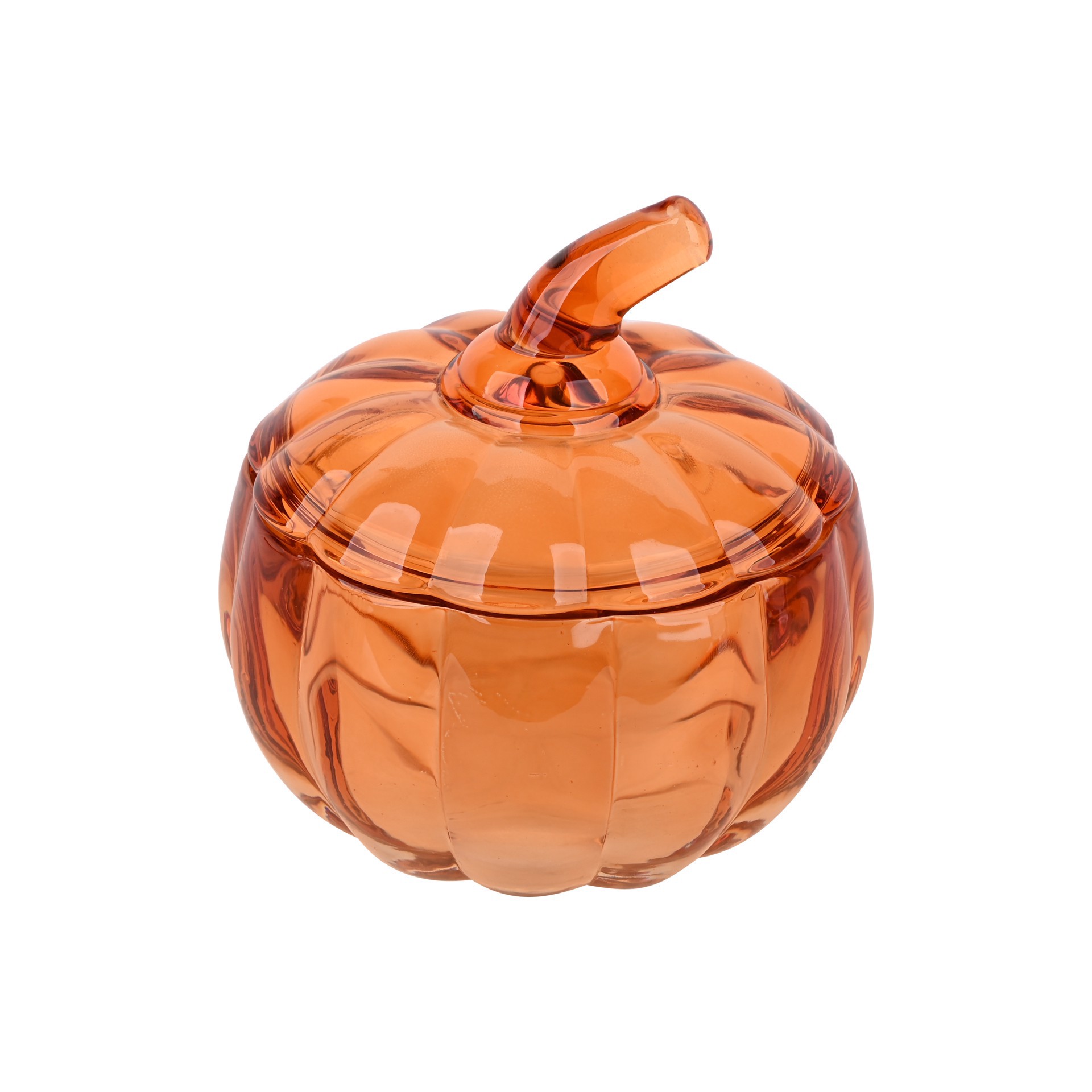 slide 3 of 3, 4" Pumpkin Glass Container By Ashland, 4.21 in x 4.21 in