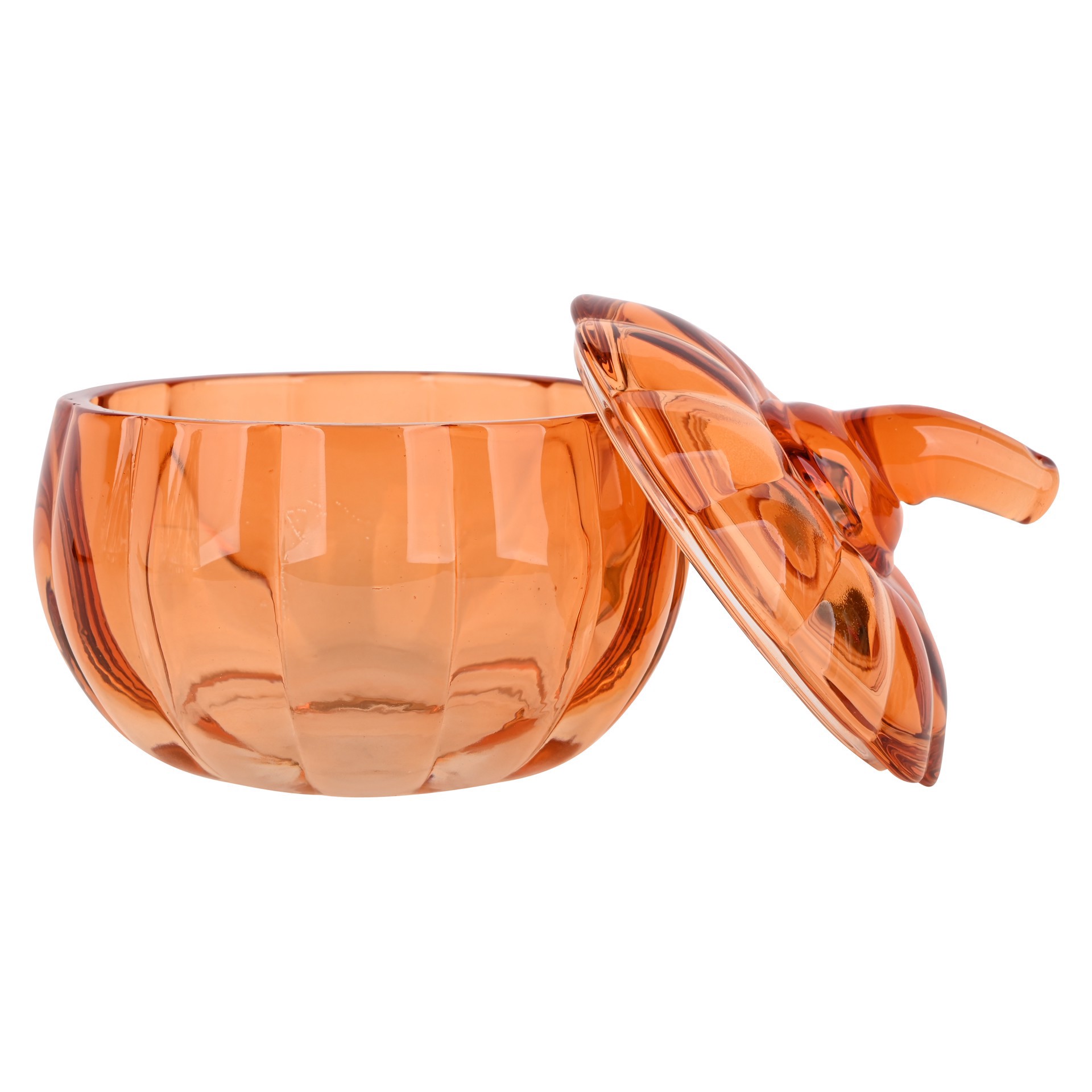 slide 2 of 3, 4" Pumpkin Glass Container By Ashland, 4.21 in x 4.21 in