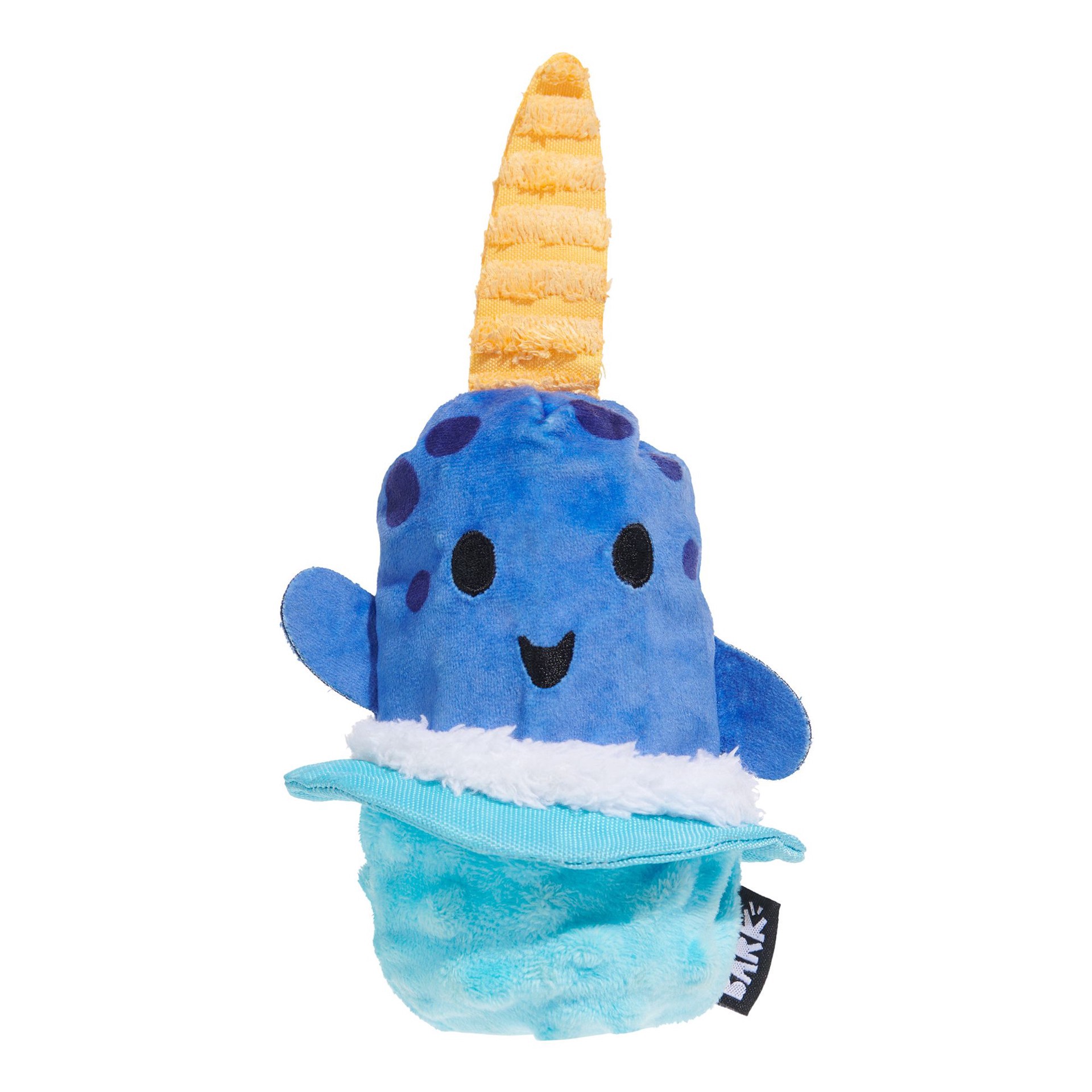 slide 1 of 1, Bark Box BARK Holiday Super Chewer Mr. Narwhal's Fond Farewhal Elf Rubber Dog Toy, 1 ct