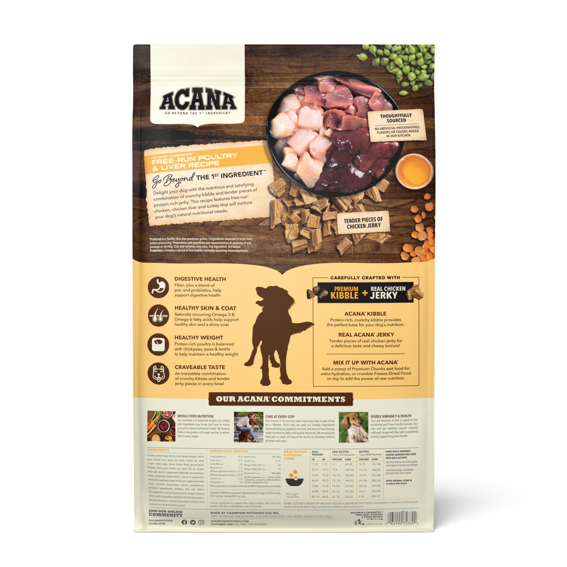 slide 2 of 2, ACANA Butcher's Favorites Free-Run Poultry & Liver Dry Dog Food, 17 lbs., 17 lb