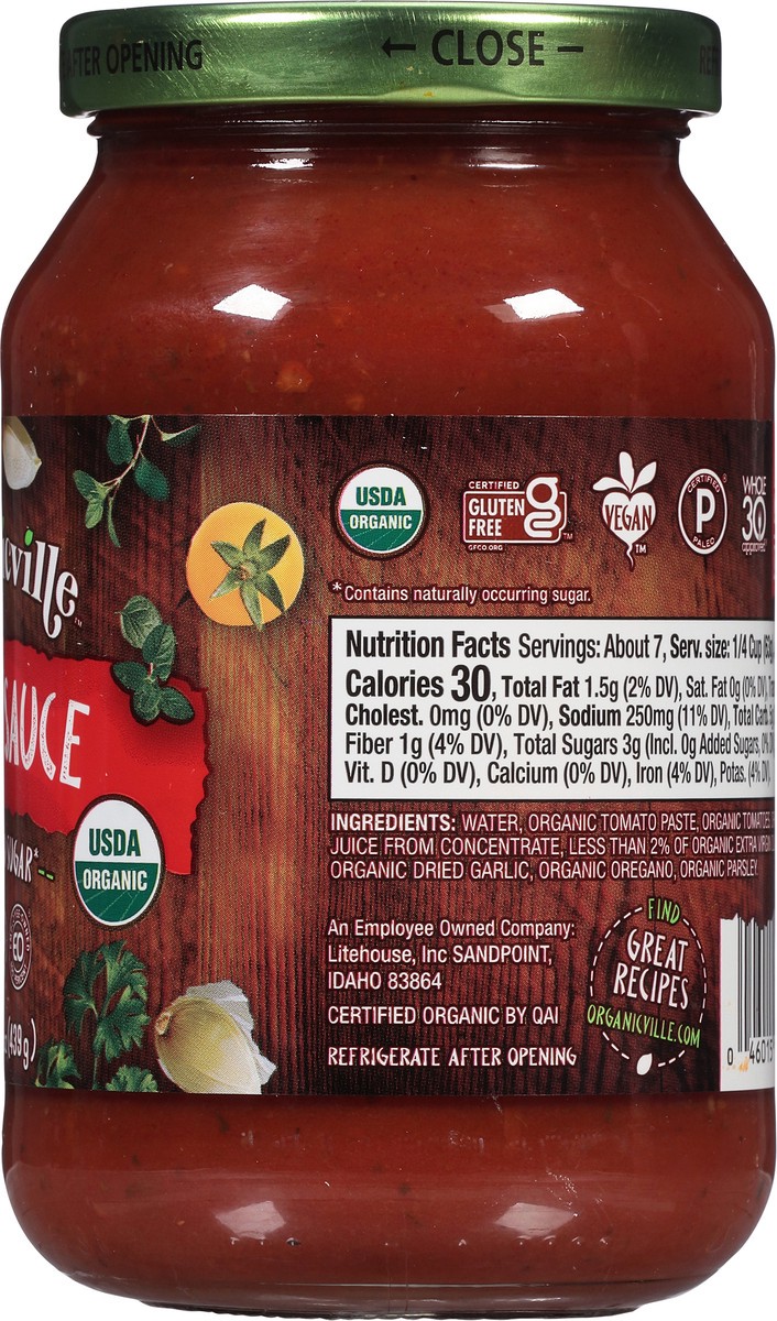 slide 4 of 7, Organicville Sauce Pizza 15.5 Oz, 1 ct