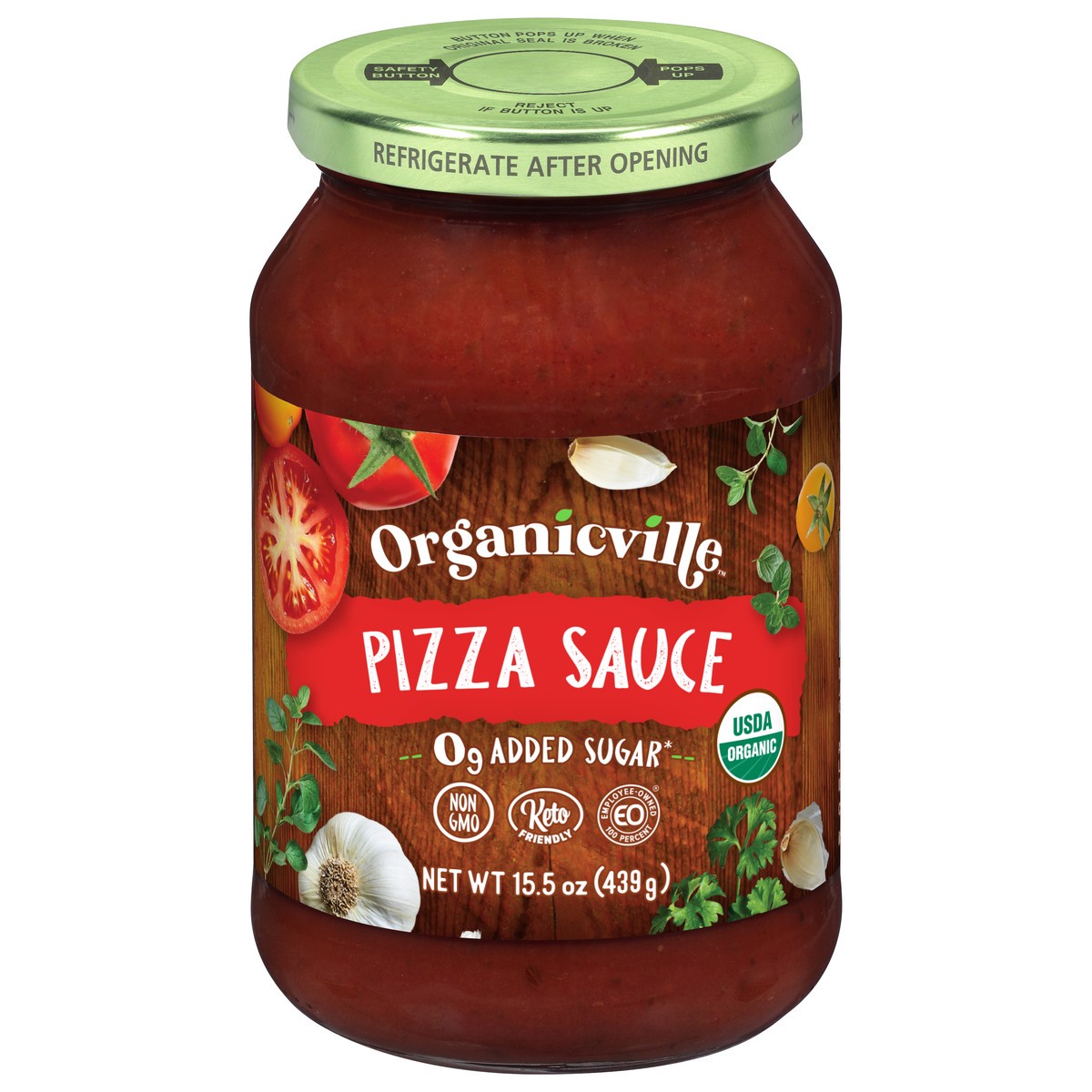 slide 1 of 7, Organicville Sauce Pizza 15.5 Oz, 1 ct