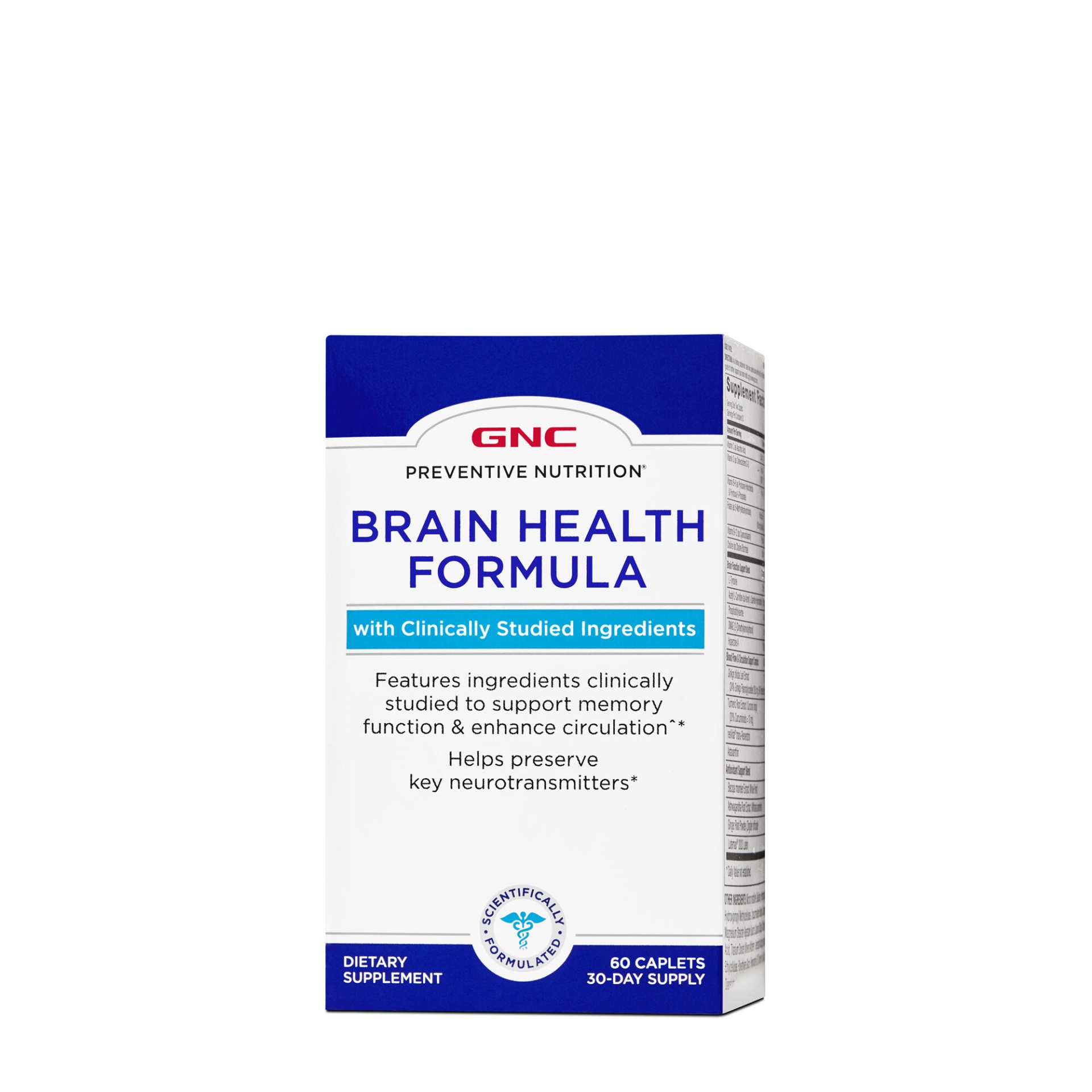 slide 1 of 1, GNC Preventive Nutrition Brain Health Formula, 60 ct