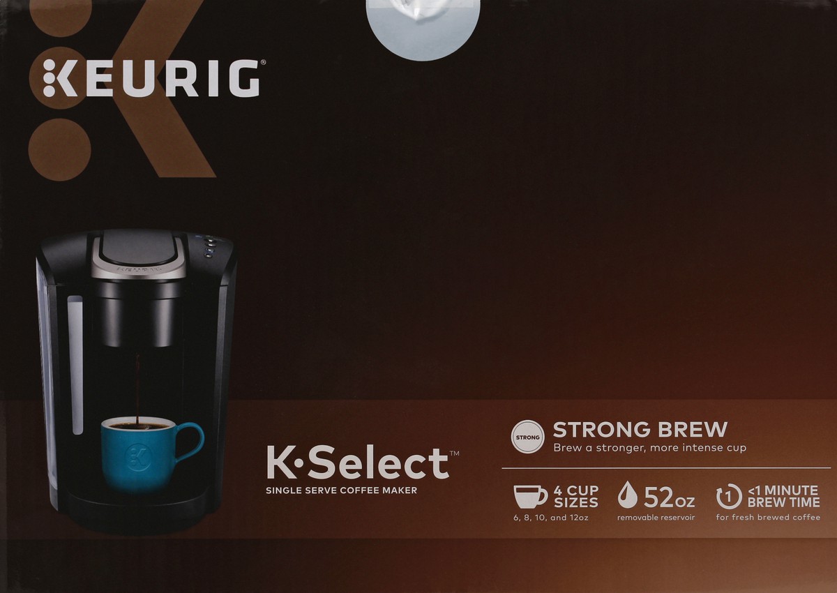 slide 5 of 9, Keurig K-Select Single Serve Coffee Maker - Matte Black, 1 ct
