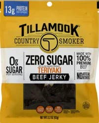 Tillamook Country Smoker Zero Sugar Teriyaki Beef Jerky 2.2 oz