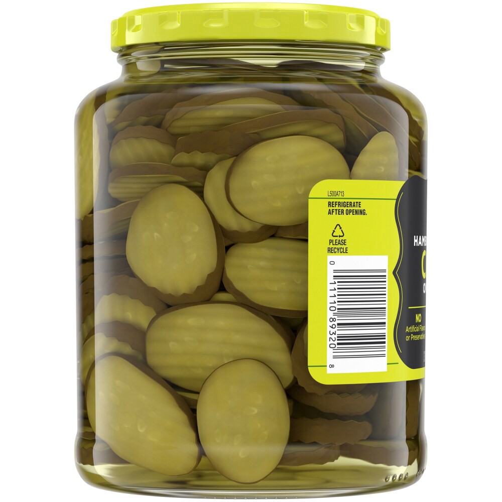 slide 6 of 6, Kroger Oval Cut Hamburger Dill Chips, 32 fl oz