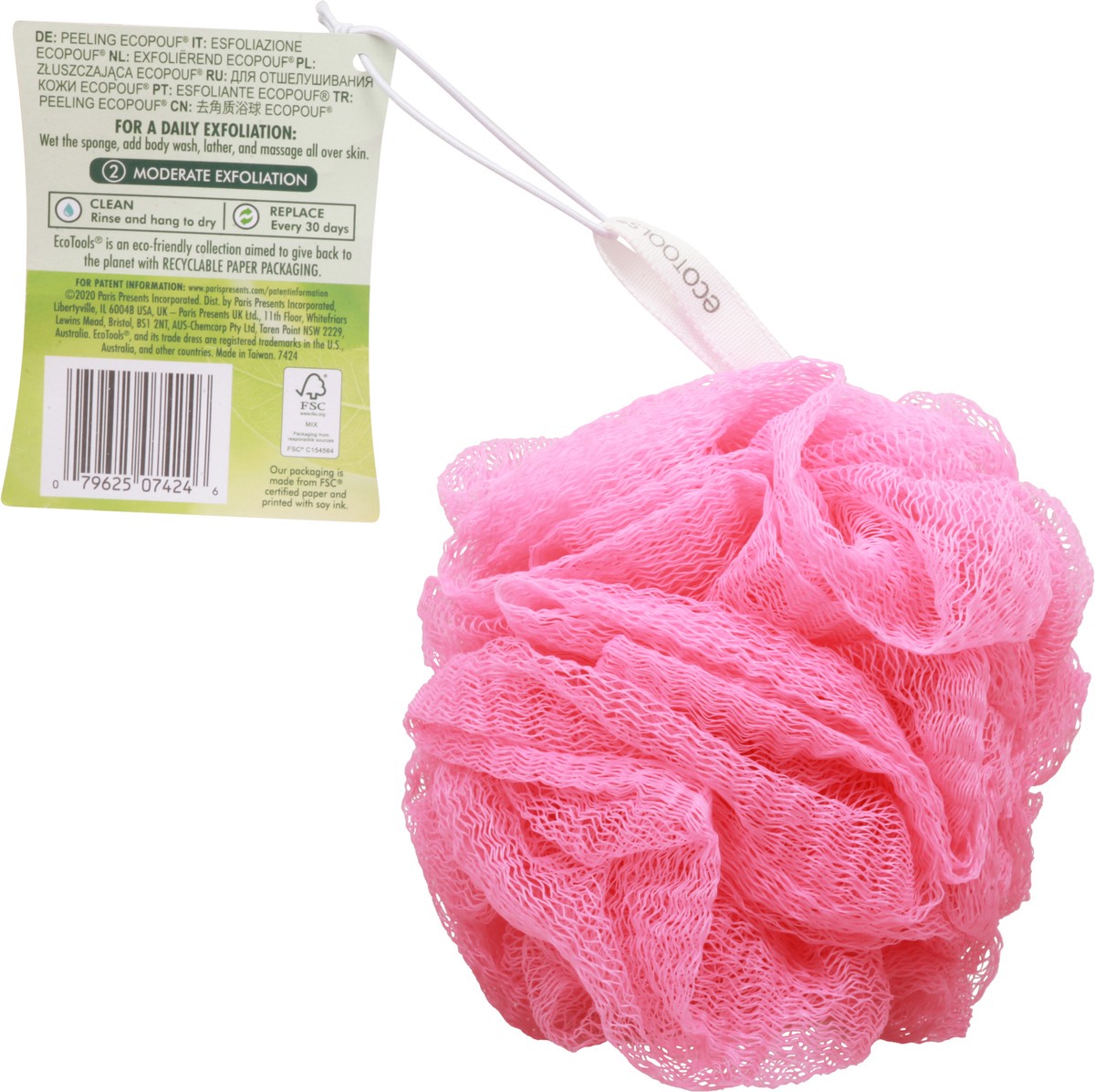 slide 8 of 8, EcoTools Ecopouf Exfoliating Sponge, 1 ct