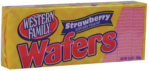 slide 1 of 1, Western Family Strawberry Wafers, 10 oz