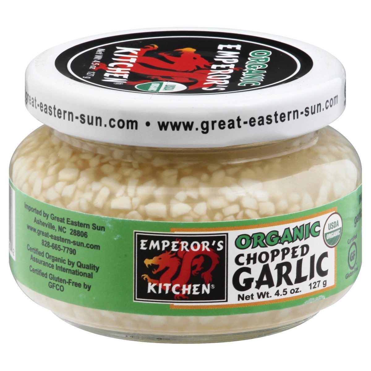 slide 2 of 9, Emperors Kitchen Organic Chopped Garlic 4.5 oz, 4.5 oz