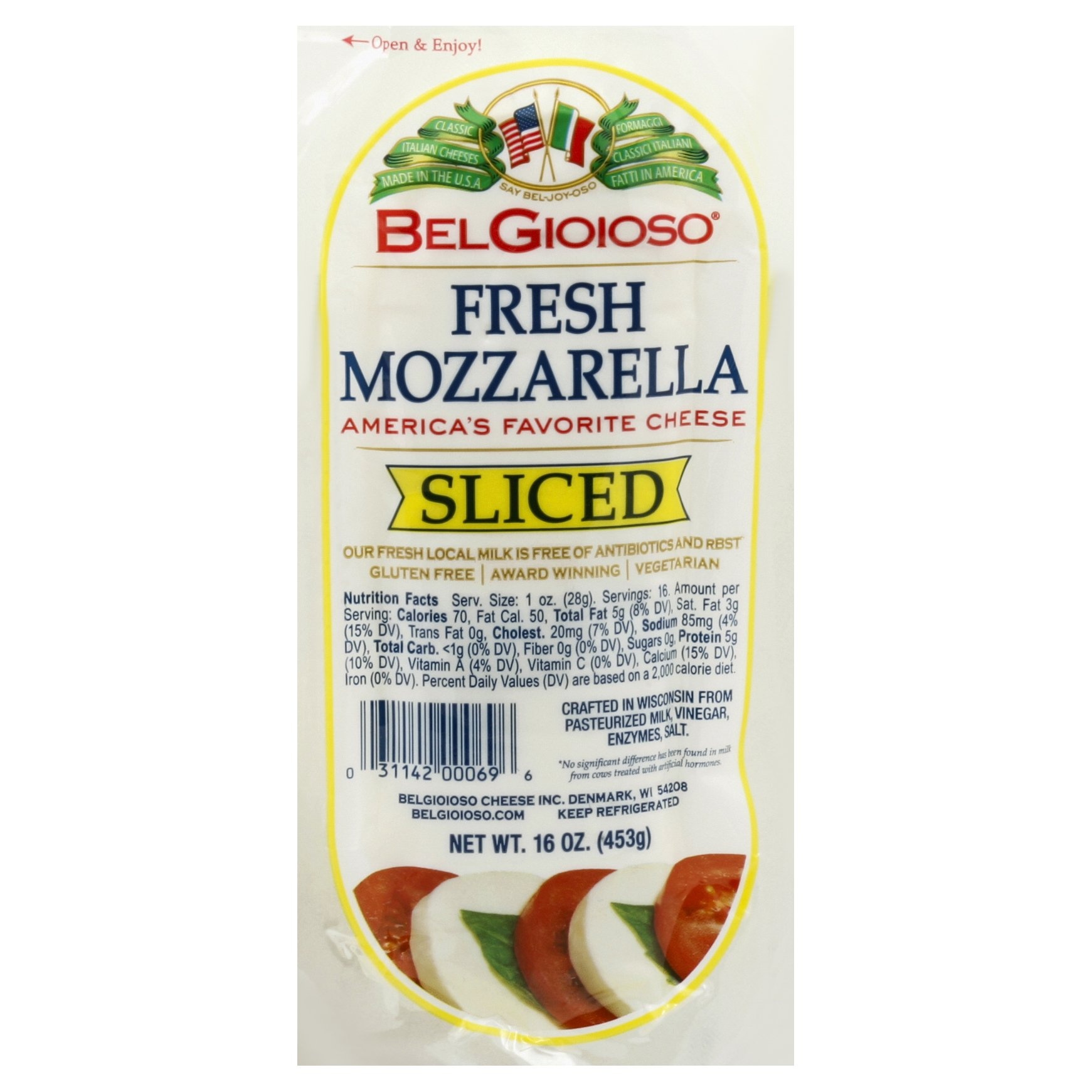 slide 1 of 3, BelGioioso Fresh Mozzarella All-Natural Sliced Cheese, 16 oz