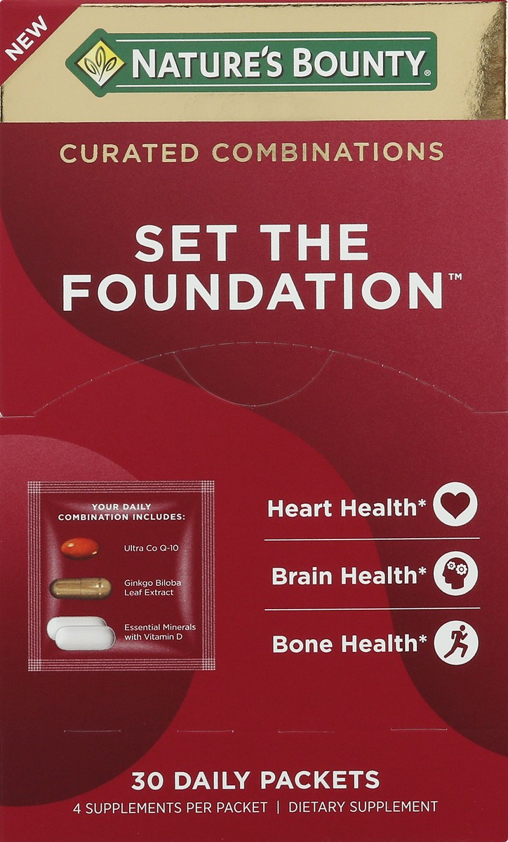 slide 1 of 13, Nature's Bounty Set the Foundation Packers Curated Combinations 30 ea, 1 ct