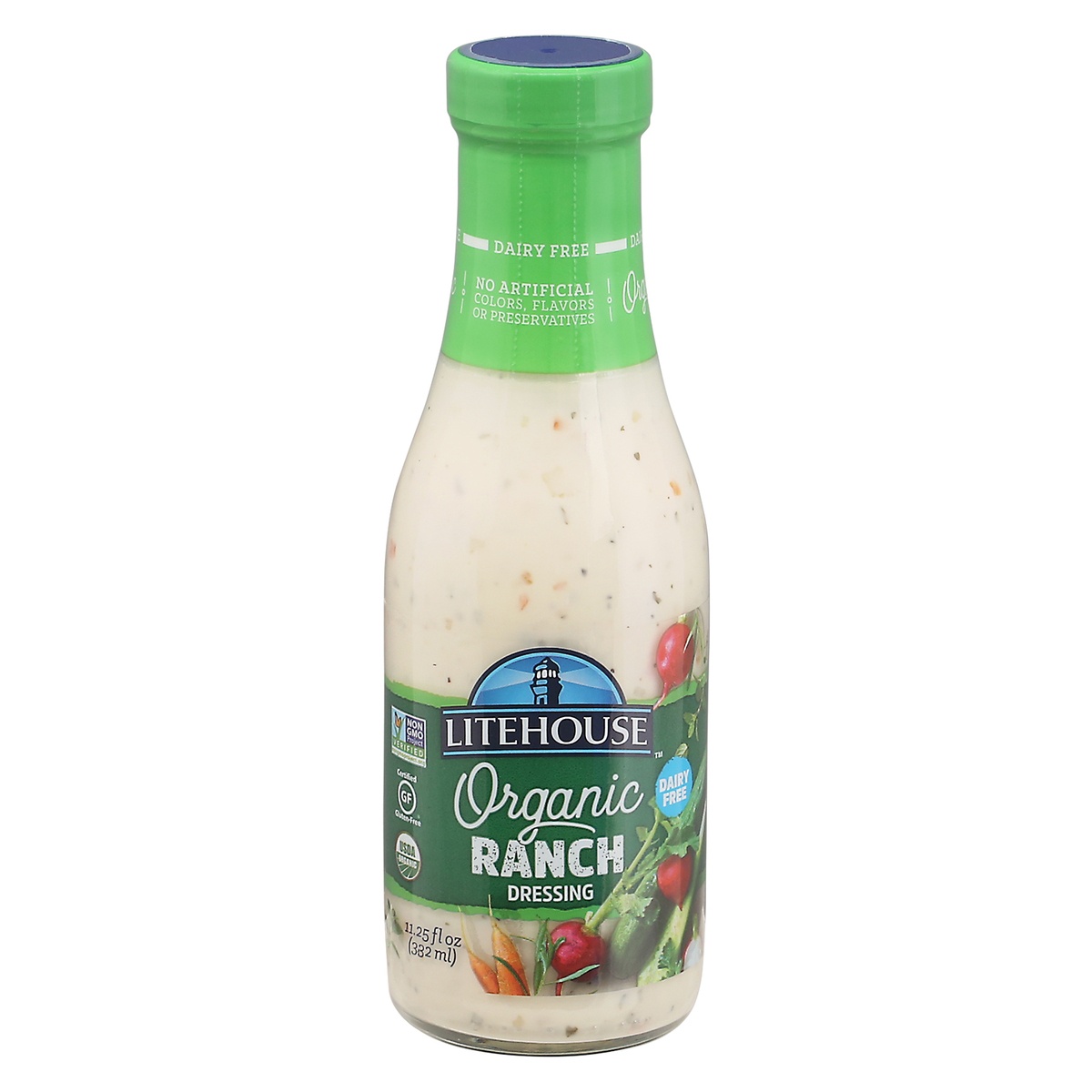 slide 1 of 11, Litehouse Organic Ranch Dressing, 11.25 fl oz