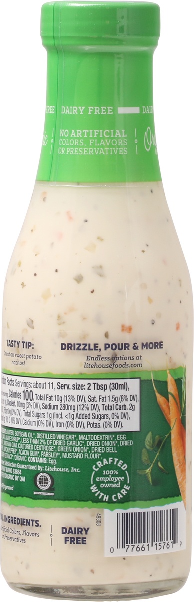 slide 10 of 11, Litehouse Organic Ranch Dressing, 11.25 fl oz