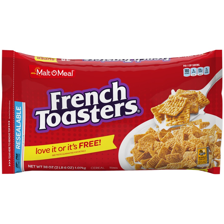 slide 1 of 6, Malt-O-Meal French Toasters Supersize, 38 oz