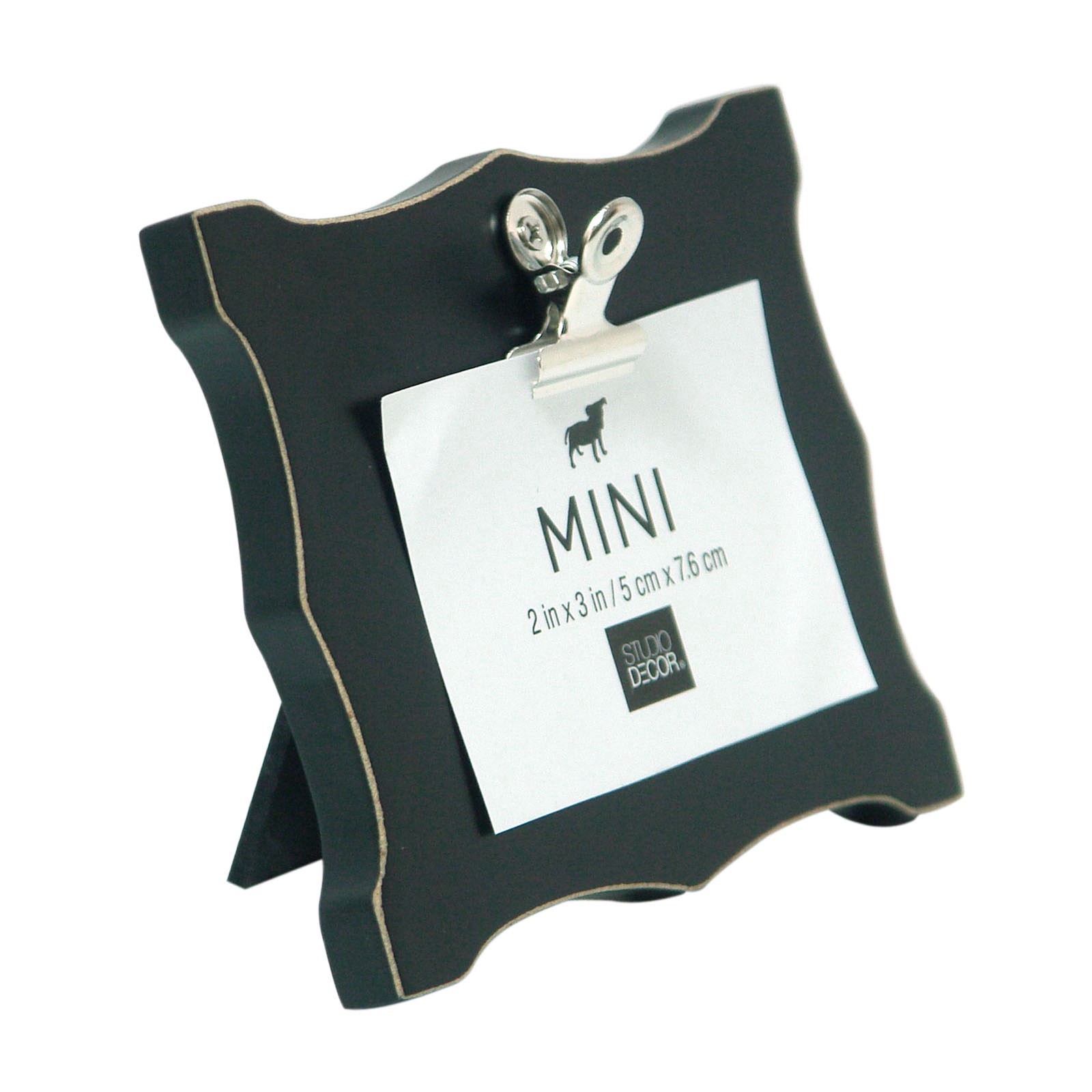 slide 2 of 3, Black Mini Clip Frame By Studio Decor, 2 in x 3 in