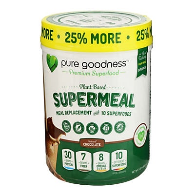 slide 1 of 1, Pure Goodness Premium Supermeal Chocolate, 1.32 lb