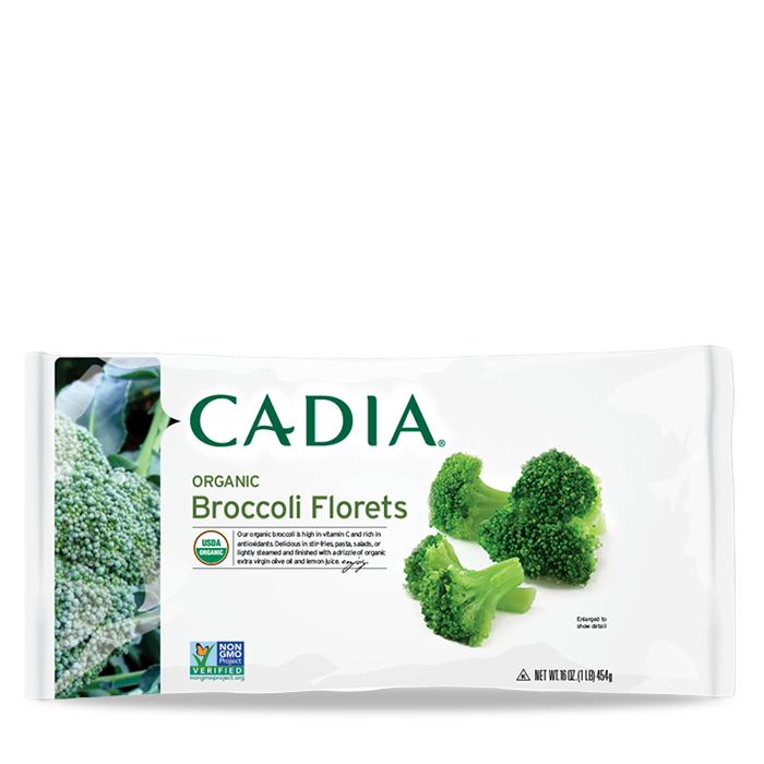 slide 1 of 1, Cadia Frozen Broccoli Florets, 16 oz