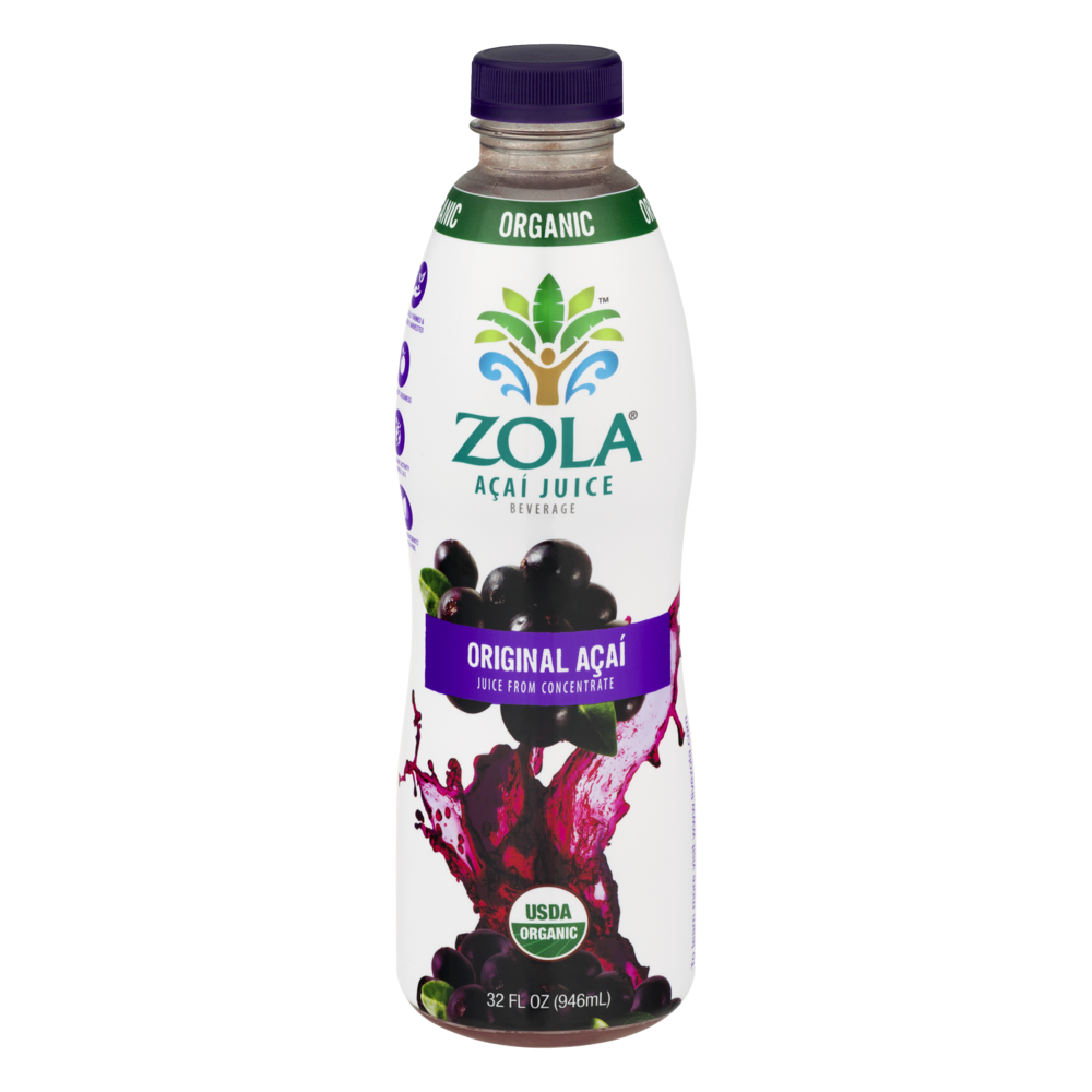 slide 1 of 1, Zola Acai Juice Beverage, Organic, Original Acai, 32 oz