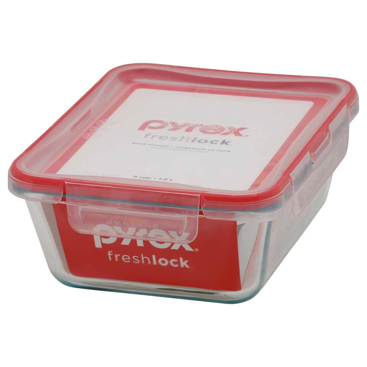 slide 7 of 9, Pyrex Freshlock 1.9 Liter Glass Storage 1 ea, 1 ct